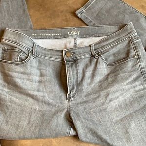 LOFT skinny jeans, gray